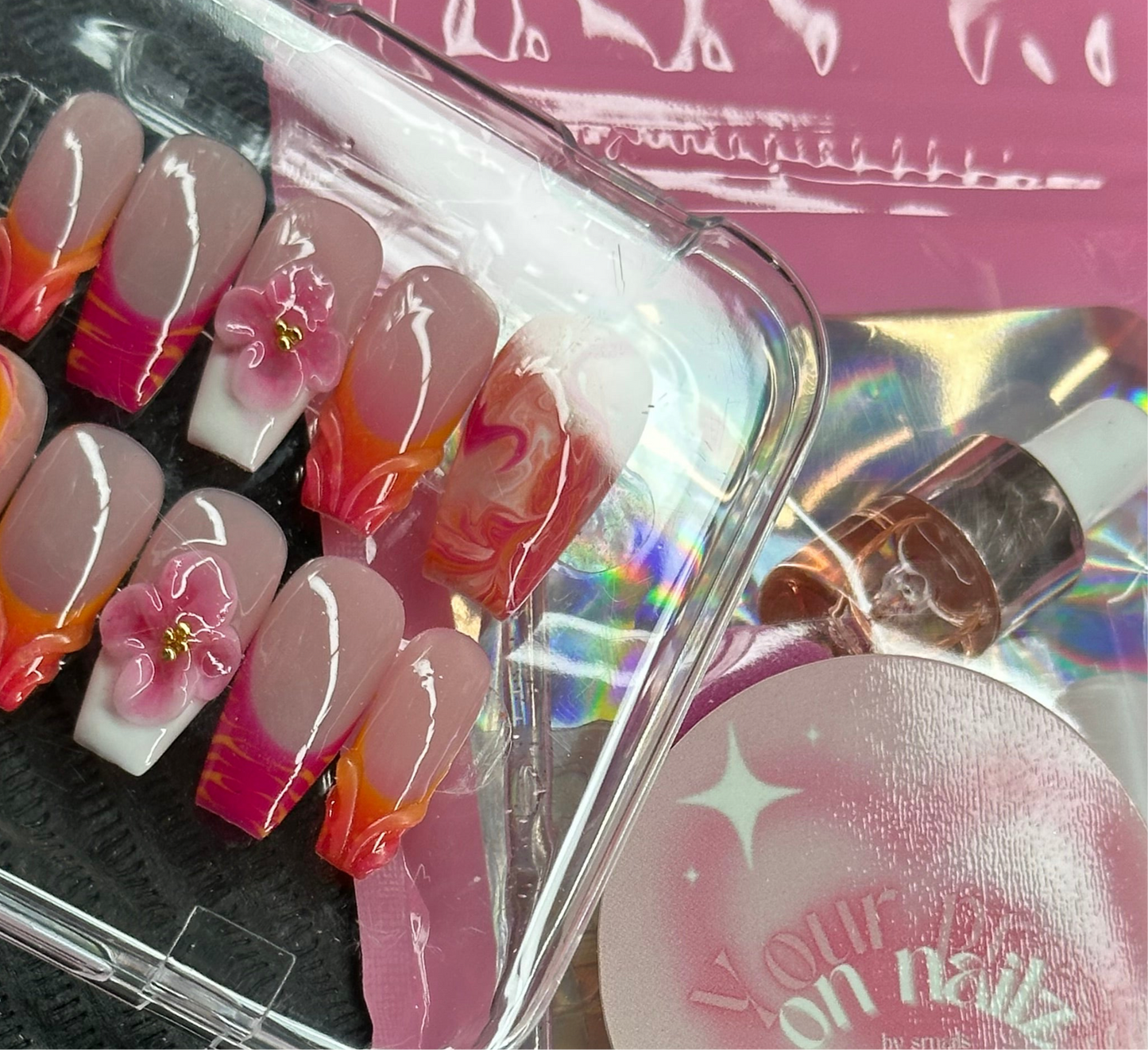 Press-On Nails - Rosy