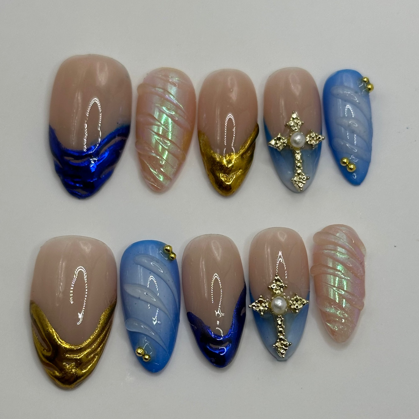 Press-on Nails - Sirène bleu