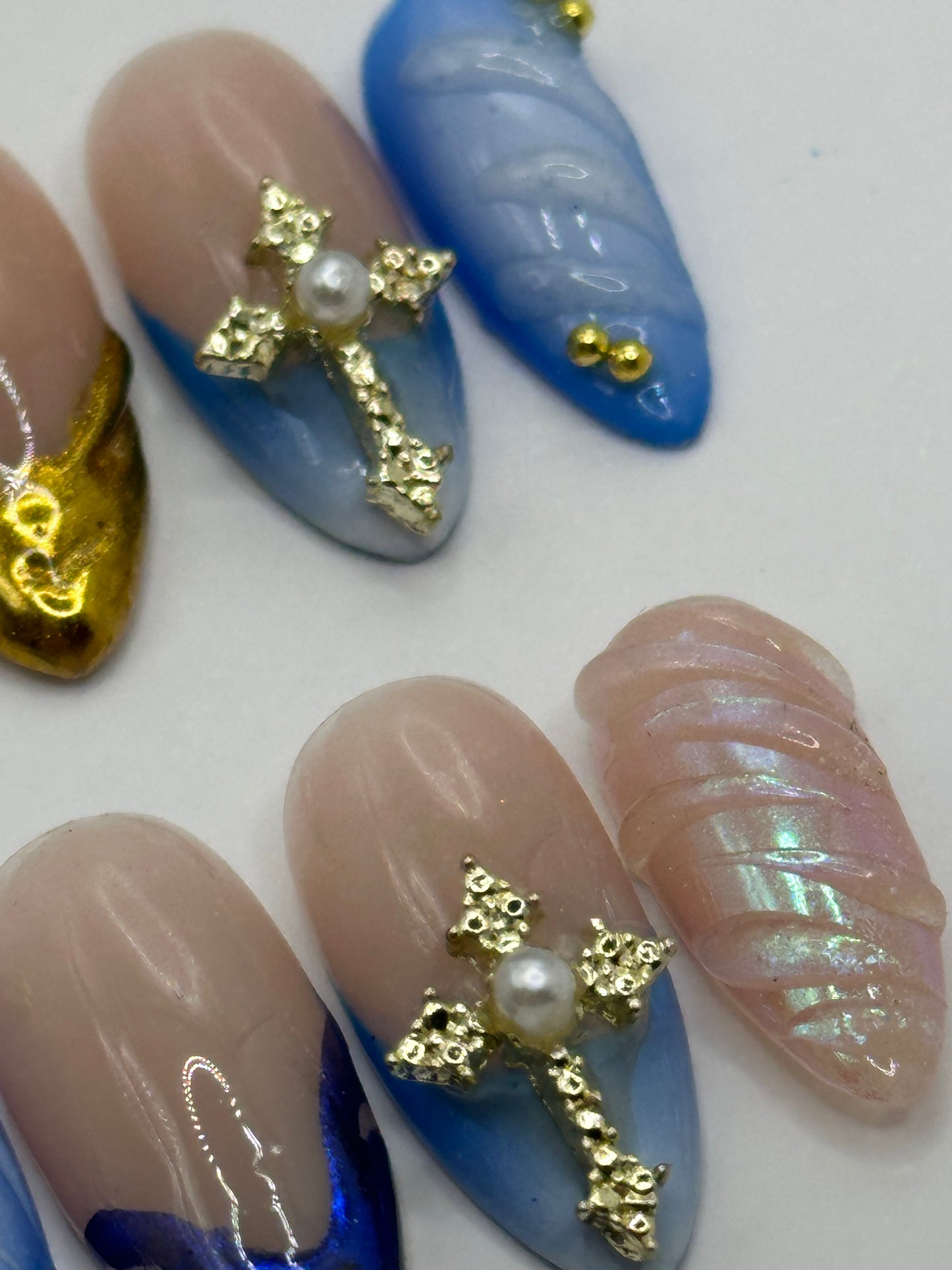 Press-on Nails - Sirène bleu