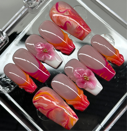 Press-On Nails - Rosy
